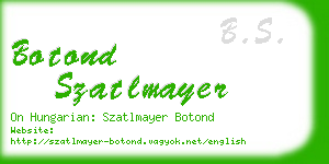 botond szatlmayer business card